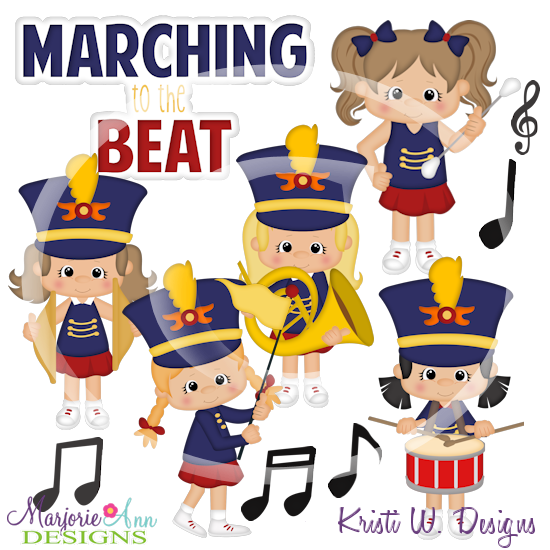 Marching Band-Girls SVG Cutting Files Includes Clipart - Click Image to Close